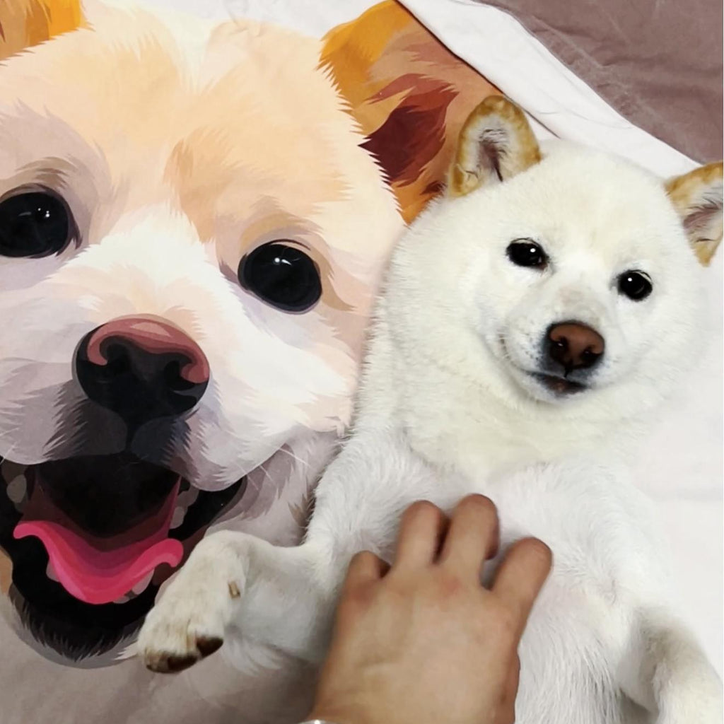 "Personalized Pet Bedding Set - Custom Name 4-Piece Luxury Bedding Collection for Dogs & Cats"