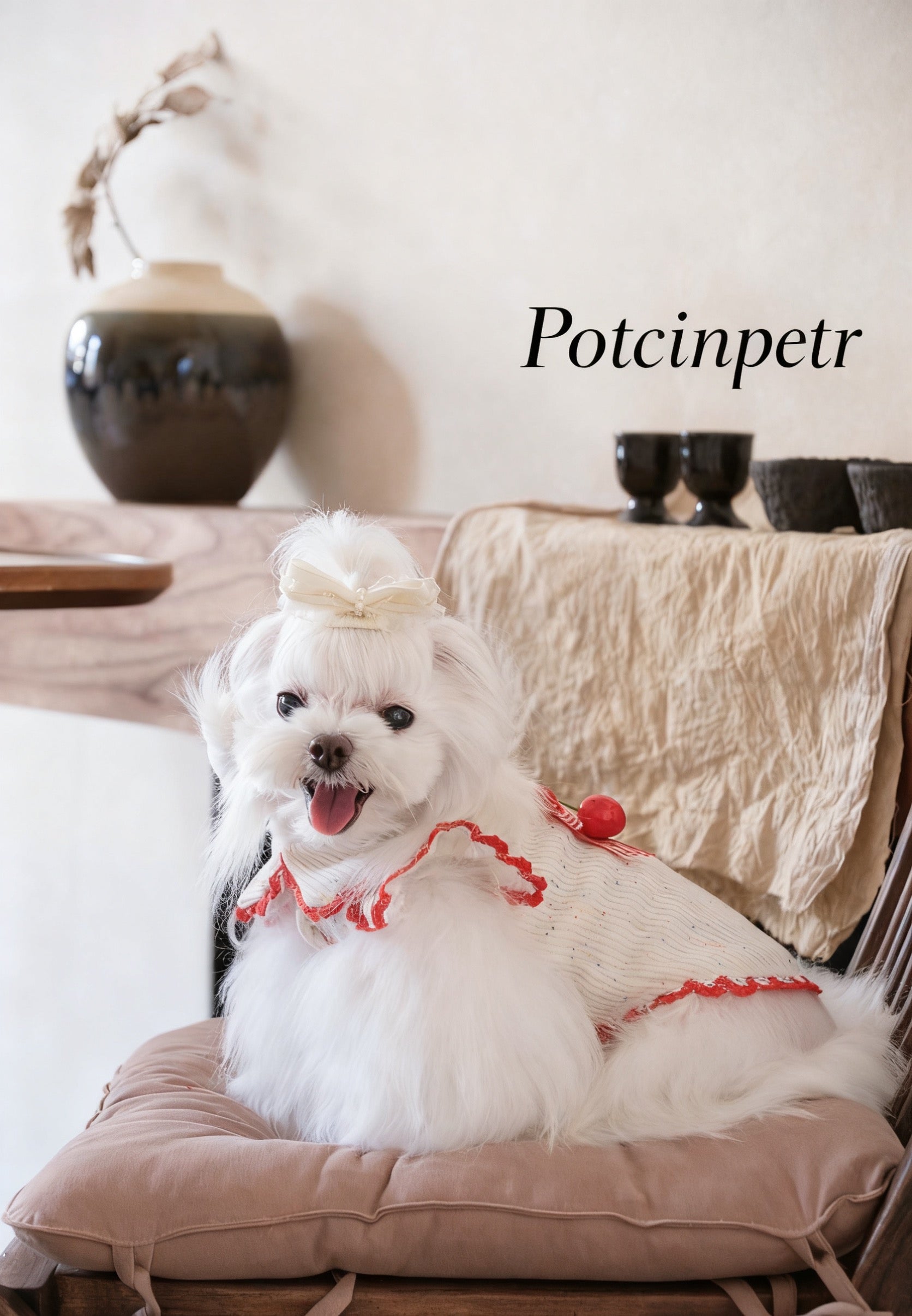 Cherry sweater - a cute red knitted sweater for the festival