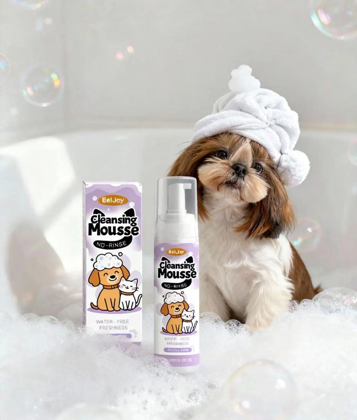Waterless Shampoo for Dogs | Dry Shampoo for Dogs | Waterless Foam No Rinse | Anti-Itch, Soothing and Deodorizing