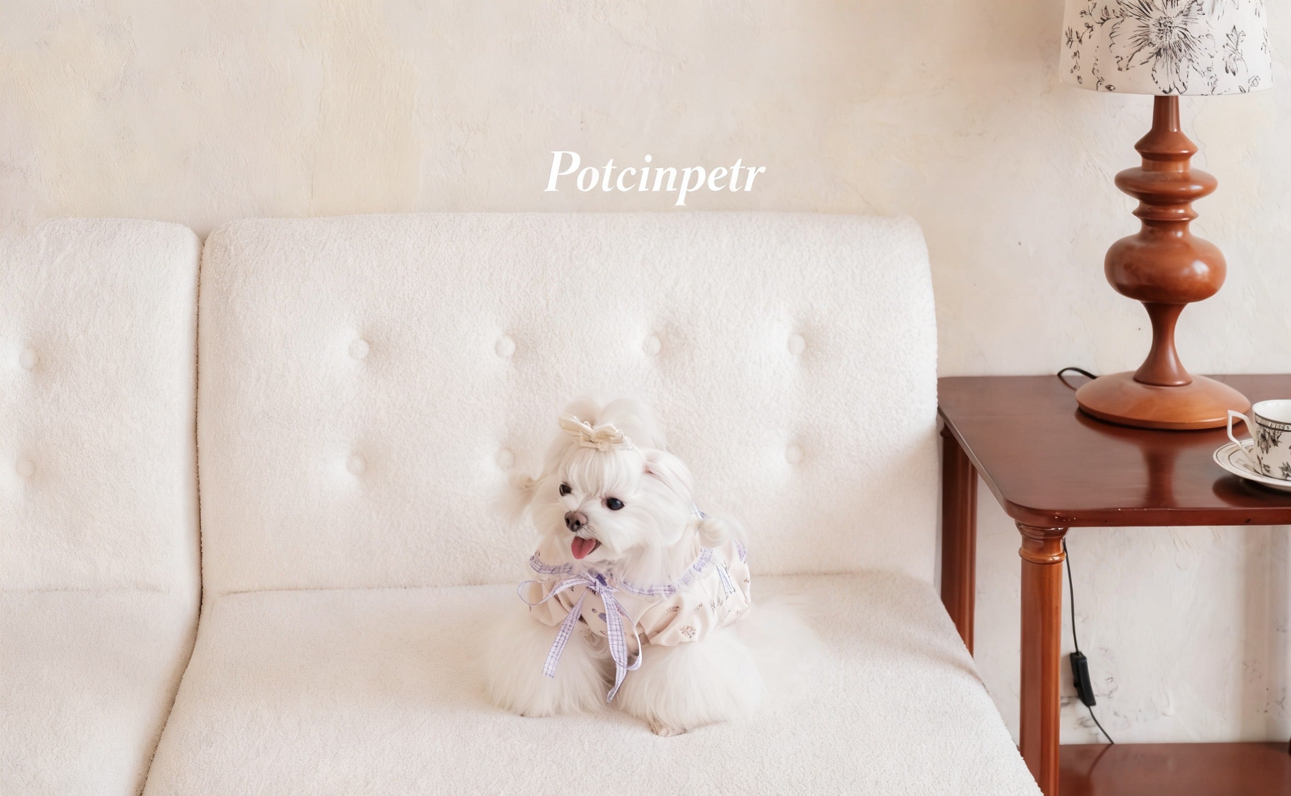 Pet floral figure-hugging skirt: Adjustable hip circumference in blue and purple floral patterns