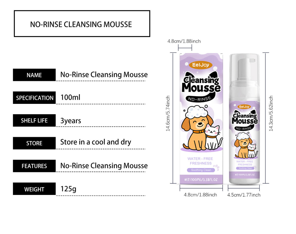 Waterless Shampoo for Dogs | Dry Shampoo for Dogs | Waterless Foam No Rinse | Anti-Itch, Soothing and Deodorizing